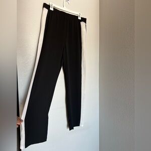 NWT Forever 21 Black & White Side Stripe Pants Size L | Sporty Chic